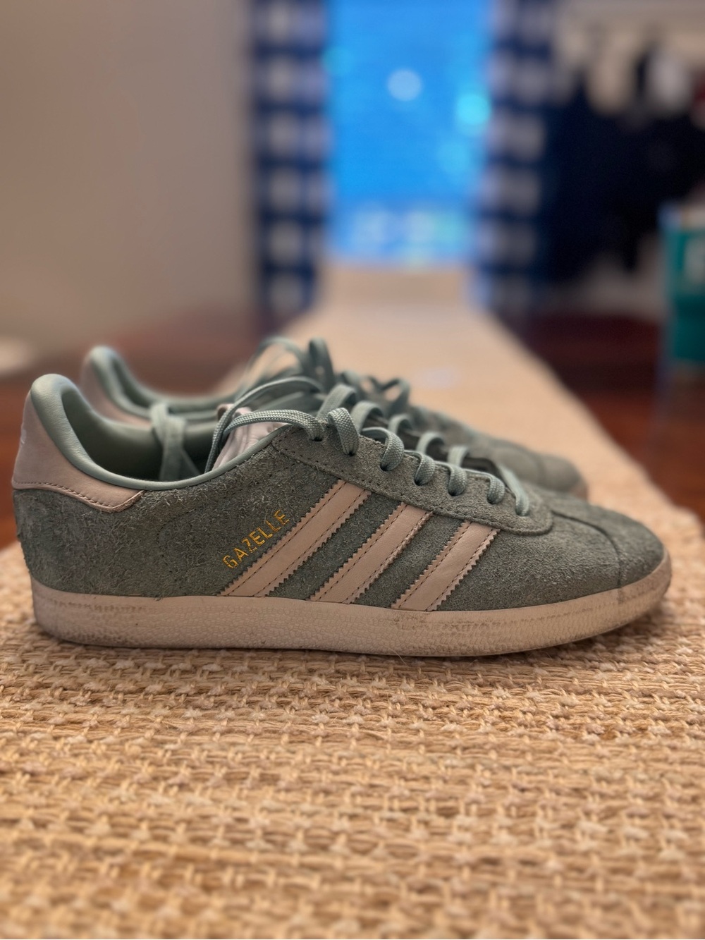 adidas Gazelle Women's Suede Sneakers - Sage/Light Green